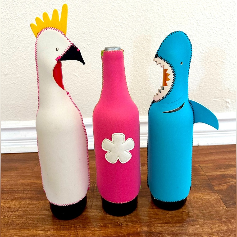 Lot of 3 Festive Summer Bottle Covers